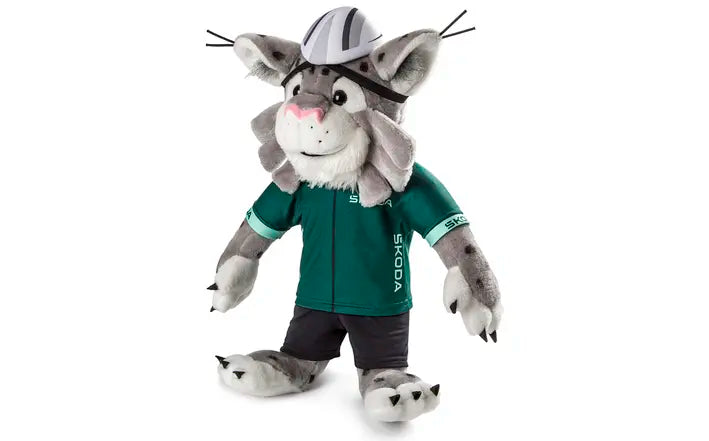 Plus Felix mascota Skoda 50 cm cu tricou si casca Tour de France