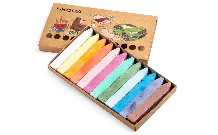 Creta de Desenat Skoda pentru Copii, Set 12 Bucati - Skoda Shop