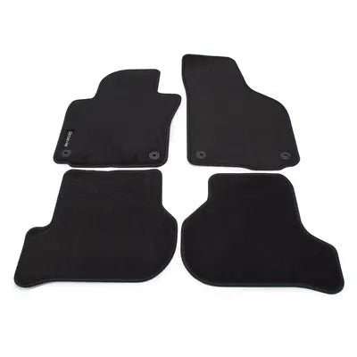 Set Covorase Textile Skoda, Fata si Spate, pentru Octavia 1Z, Negru cu Inscripție Octavia - Skoda Shop