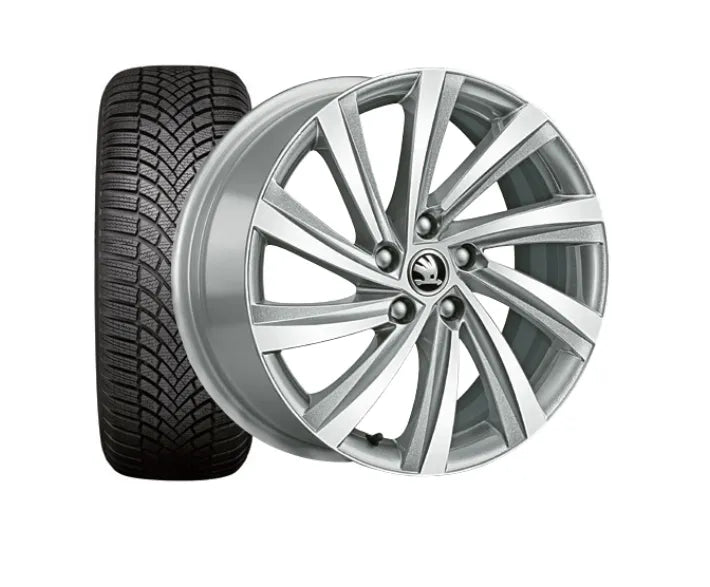 Set Jante Aliaj și Anvelope Iarna Skoda 225/45 R18 XL - Skoda Shop