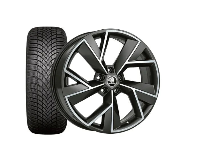 Set Roti Iarna Skoda cu Jante Triglav 19" Negre si Anvelope Bridgestone Blizzak LM005 235/50 R19 XL - Skoda Shop