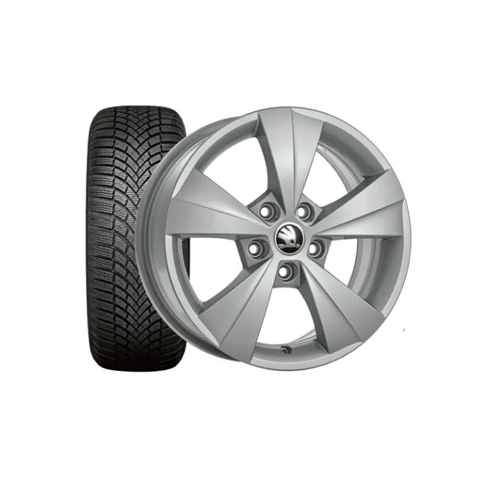Set Roti Iarna Skoda Octavia IV cu Jante Velorum 16" si Anvelope Bridgestone Blizzak LM005 205/60 R16 XL - Skoda Shop