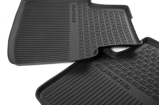 Covorase cauciuc spate originale Skoda Superb III, fabricate din TPE, negru, compatibile cu Superb III si Superb III Combi, protectie maxima impotriva apei si noroiului.