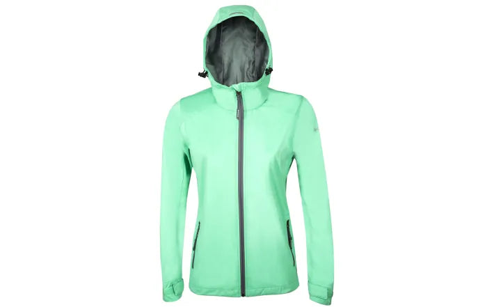 Jacheta Softshell Femei Škoda Verde Electric - Marimea XL, Elemente Reflectorizante, Poliester 100%.