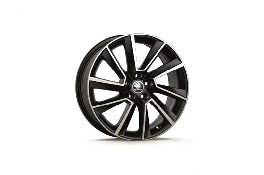 Janta din aluminiu Skoda 17", compatibila cu Scala si Kamiq, usoara si rezistenta, design sportiv, potrivire perfecta pentru anvelope 205/50 R17 si 205/55 R17.