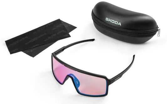 Ochelari ciclism MTB Skoda lentile HD policarbonat rama neagra