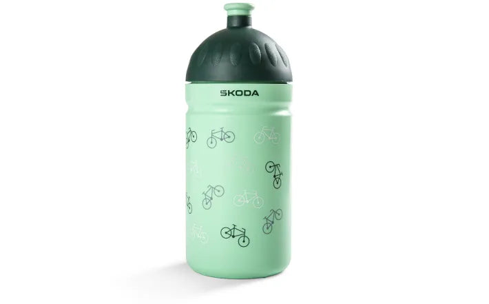 Sticla apa copii Skoda 500 ml electric cu motiv bicicleta