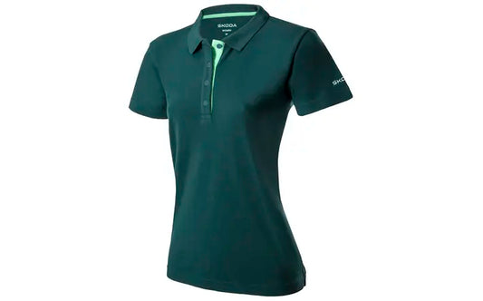 Tricou Polo pentru femei Škoda, verde emerald