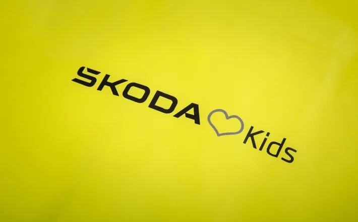 Jacheta de ploaie pentru copii Škoda, galbena, cu detalii reflectorizante - Skoda Shop