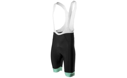 Pantaloni ciclism pentru barbati Skoda, cu bretele, marimi S - XXXL, negru/verde electric - Skoda Shop