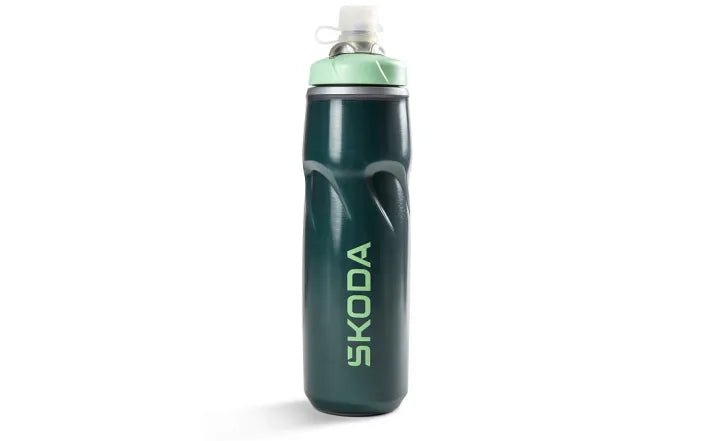 Sticla de apa pentru bicicleta Skoda, emerald, 620 ml, BPA - free - Skoda Shop